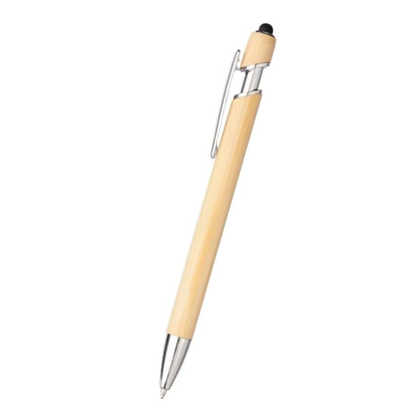 Penna a sfera personalizzata in bamboo capacitiva